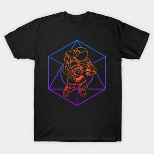 Psychedelic Rave Sacred Geometry Astronaut T-Shirt